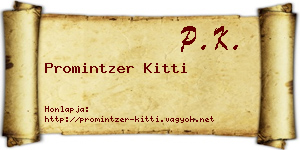 Promintzer Kitti névjegykártya
